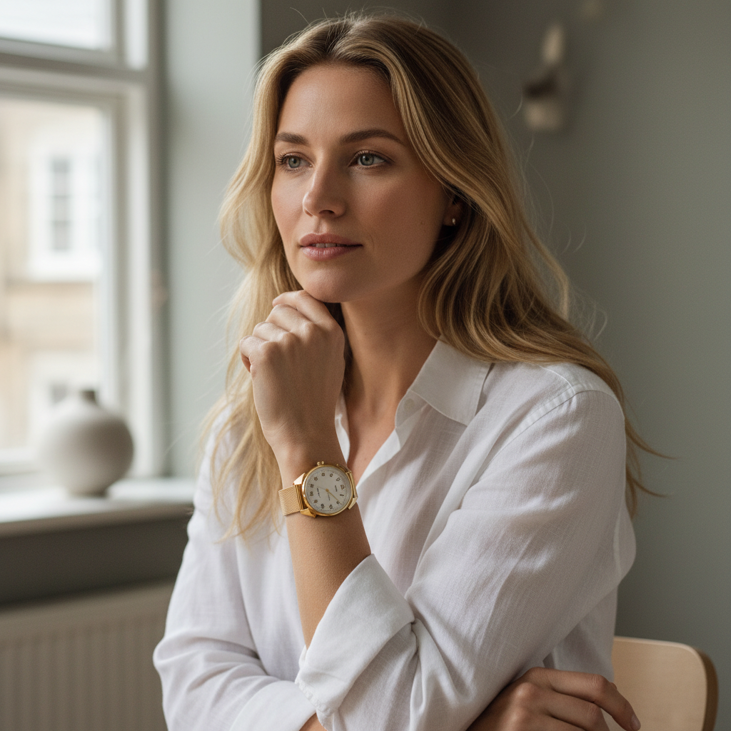 Ossel Gold White Mesh