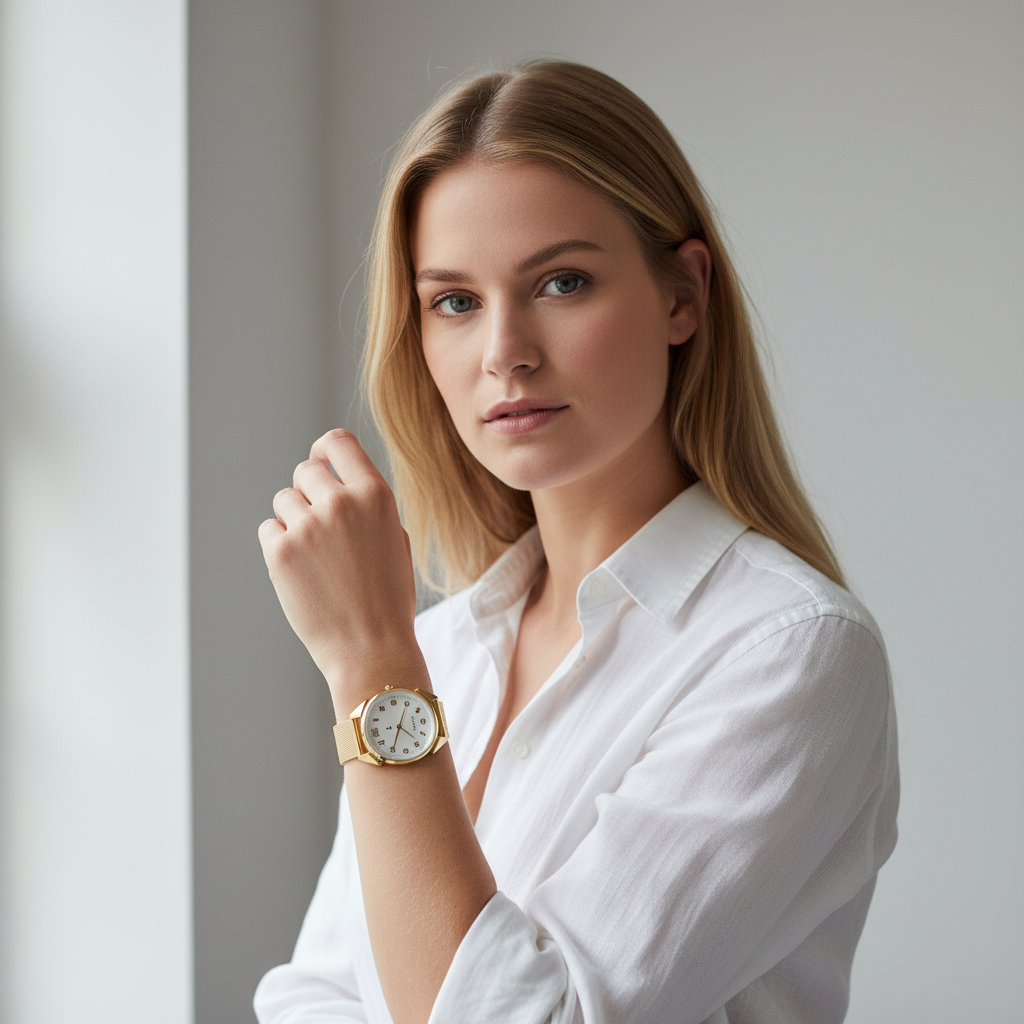 Ossel Gold White Mesh