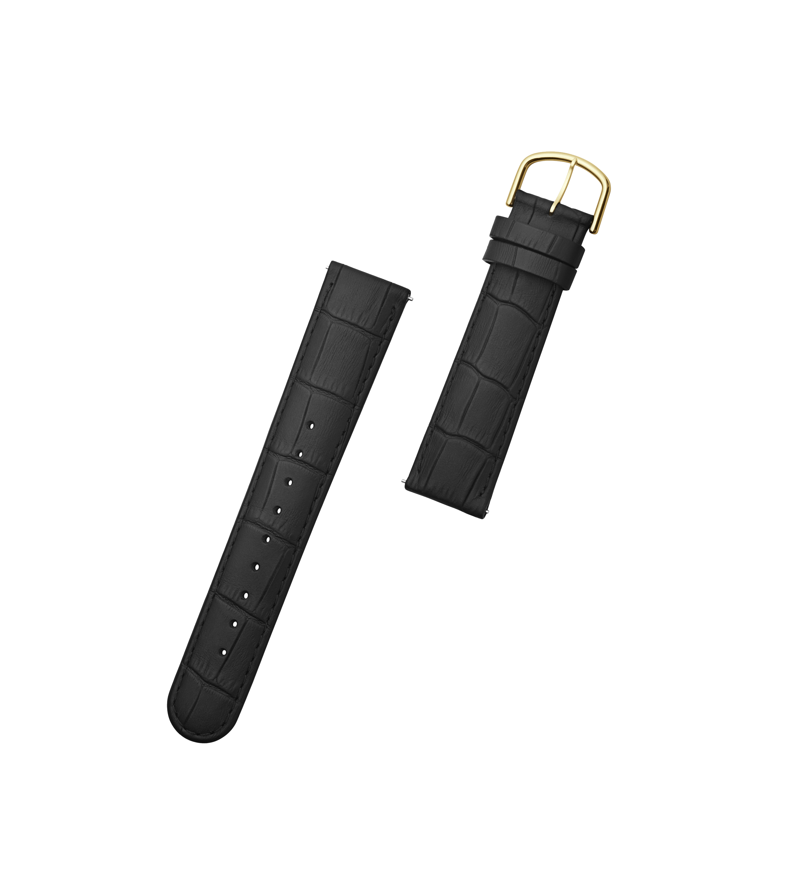 Ossel Gold Black læderrem